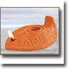 Clay Oil Lamps Candles and Incense