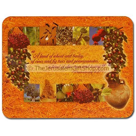 Placemat Set Scripture - Good Land - Deuteronomy 8:8