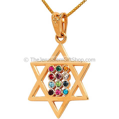 Choshen within Star of David - Gold Fill