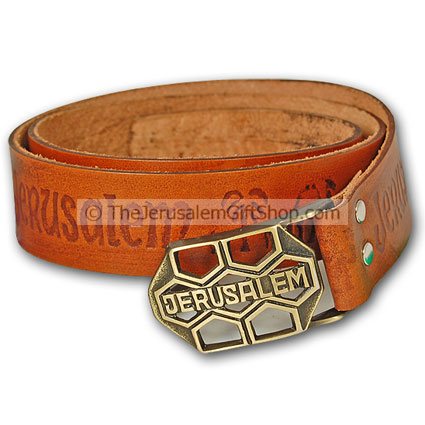 Camel Leather Jerusalem Belt