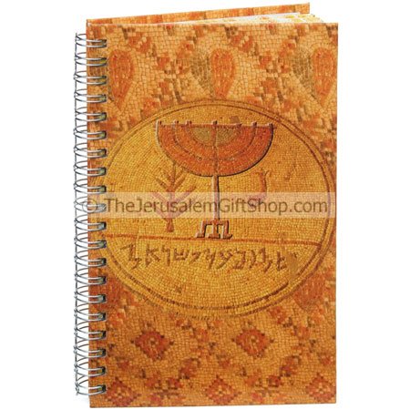Spiral Hard Cover Notebook - Menorah
