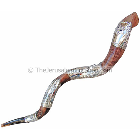Silver Jumbo Yemenite Shofar