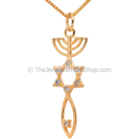Grafted Messianic Seal of Jerusalem CZ Star