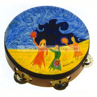Handpainted Miriam Tamborine
