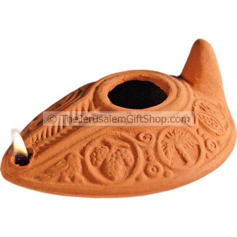 Clay Oil Lamp - Byzantine - replica