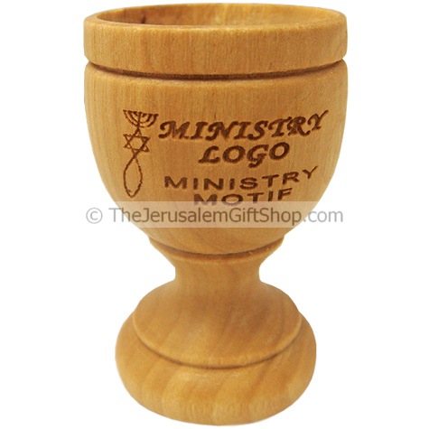 Personalized Olive Wood Cups for Church Ministry