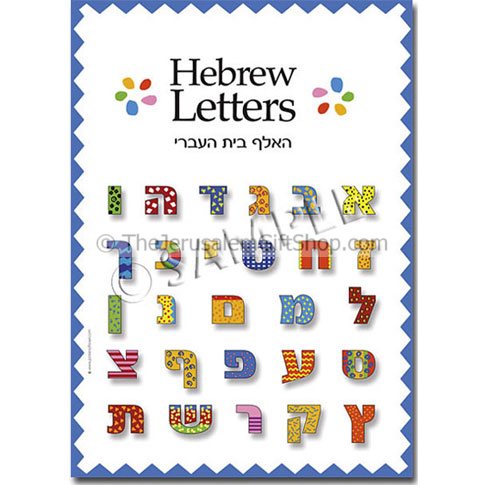 Hebrew Alphabet Poster