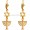 Menorah Star of David Earrings - Gold Plate