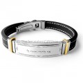 Black Hebrew Scripture Bracelet with 'Ani Ledodi Vedodi Li'