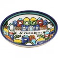 Hand Painted Armenian Ceramic Round Jerusalem Dish