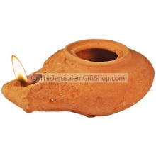 Clay Oil Lamp - Herodian - replica