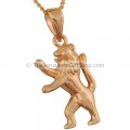 Magnificently crafted gold fill 'Lion of Judah' Pendant by Israeli Jewelry Designer 'Marina'