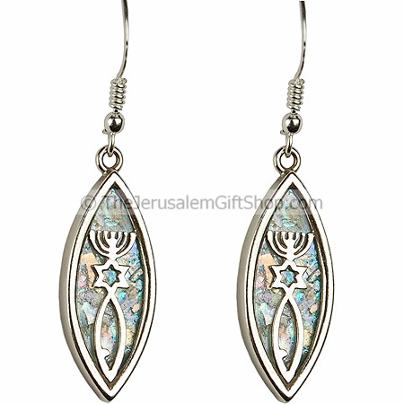 Grafted in Roman Glass Earrings