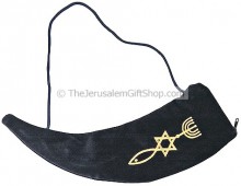 Velvet Messianic Seal of Jerusalem Shofar Bag