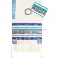 Jerusalem Tallit Set - Blue and Pink