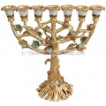 Jeweled Tree Vine Menorah