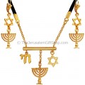 Edita Designs Israeli Pendant Earring Set - Gold Plated