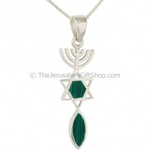 King Solomon Stone Grafted In Silver Pendant
