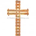 The Lord's Prayer Olive Wood Cross Wall Hanging