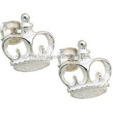 Crown Earrings - Sterling Silver