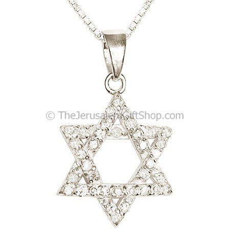 Zircon on Star of David pendant