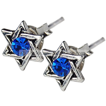 Star of David Silver Studs