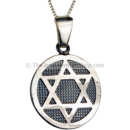 Star of David - bold circular pendant