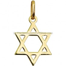 14 Carat Gold Star of David Pendant