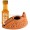 Clay Oil Lamp - Byzantine replica with Olive Oil