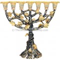 Karshi Jeweled Vine Menorah in Blue