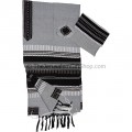 Gabrieli Cotton Tallit - Grey and Black