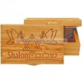 Medium sized Shalom Star of David Olive Wood Box