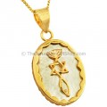 'Grafted In' symbol mounted on Mother of Pearl Gold Fill Pendant