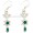 Pair of Grafted In Earrings Silver and King Solomon Stone