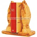 Praying Hands Bible Stand - Olive Wood