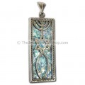 Roman Glass Silver Grafted In Pendant