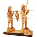 Olive Wood Joshua and Caleb with The Fruit of The Land