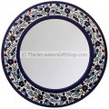 Hand Painted Armenian Ceramic Flowered Mirror