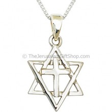 Cross within Star of David - Silver
