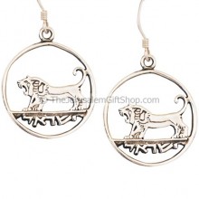 Lion of Judah Sterling Silver Earrings