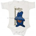 Baby Bodysuit Sesame Street in Hebrew Cookie Monster