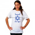 Star of David Israel T-Shirt Israel in Hebrew and English