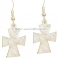 Mother of Pearl Cross Earrings