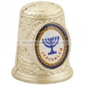 Thimble with Jerusalem and Menorah