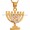 Menorah with Star of David Gold Fill Pendant by 'Marina'