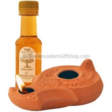Clay Oil Lamp - Wise Virgins with Virgin Olive Oil