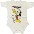 Baby Bodysuit with Micky Mouse and 'I Love Jerusalem'
