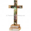 Made in Bethlehem - Mother of Pearl Olive Wood Standing Cross
