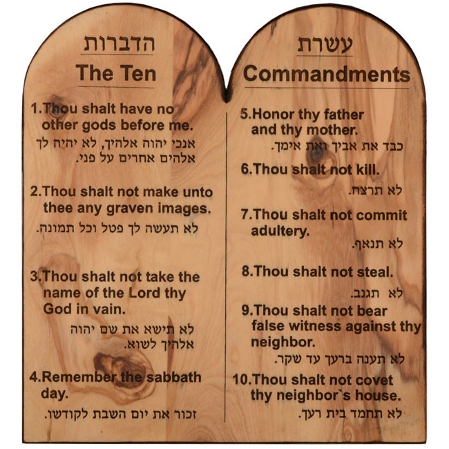 The Ten Commandments In The Hebrew Bible