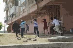 Israeli-School-Children Running-to-Bomb-Shelter